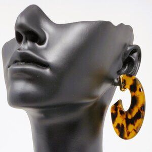 Tortoiseshell Hoop Earrings